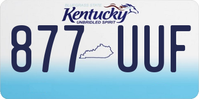 KY license plate 877UUF
