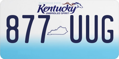 KY license plate 877UUG