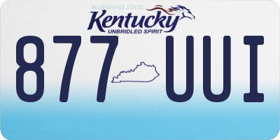KY license plate 877UUI