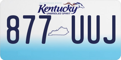 KY license plate 877UUJ