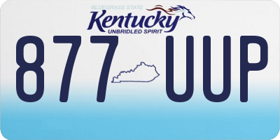 KY license plate 877UUP