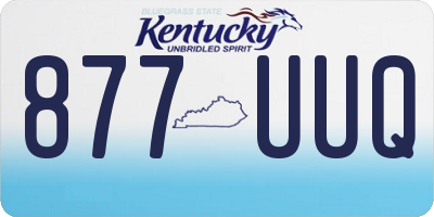 KY license plate 877UUQ
