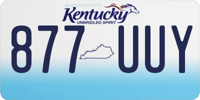 KY license plate 877UUY
