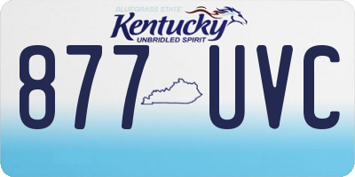 KY license plate 877UVC
