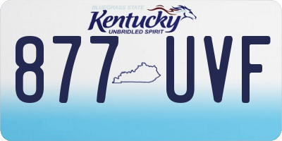 KY license plate 877UVF