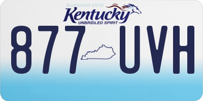 KY license plate 877UVH
