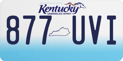 KY license plate 877UVI