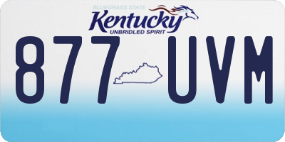 KY license plate 877UVM