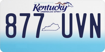 KY license plate 877UVN