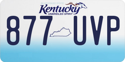 KY license plate 877UVP