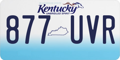KY license plate 877UVR