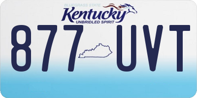 KY license plate 877UVT