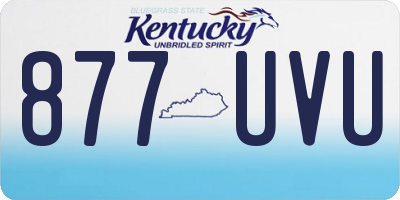 KY license plate 877UVU