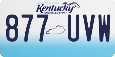 KY license plate 877UVW