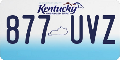 KY license plate 877UVZ