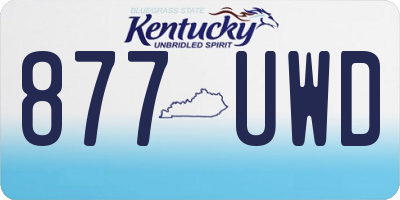 KY license plate 877UWD