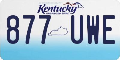 KY license plate 877UWE