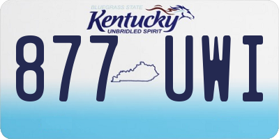 KY license plate 877UWI