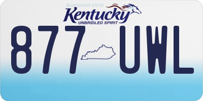 KY license plate 877UWL