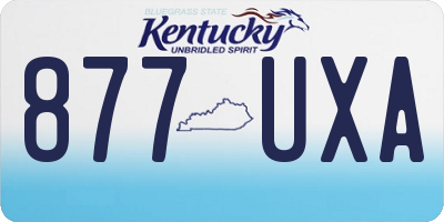 KY license plate 877UXA