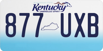 KY license plate 877UXB