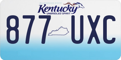 KY license plate 877UXC