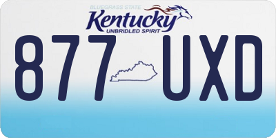 KY license plate 877UXD