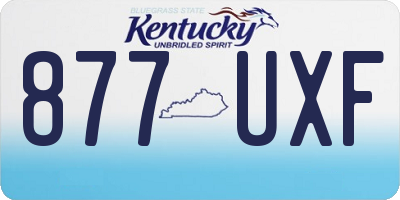 KY license plate 877UXF