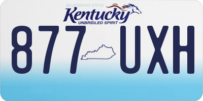 KY license plate 877UXH