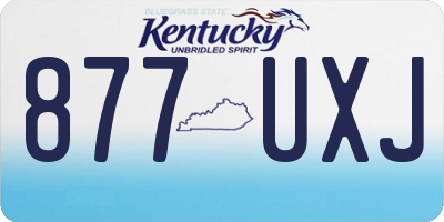 KY license plate 877UXJ