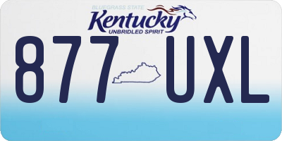 KY license plate 877UXL