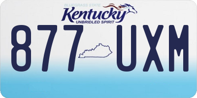KY license plate 877UXM
