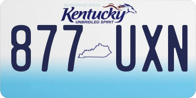 KY license plate 877UXN