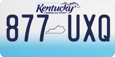 KY license plate 877UXQ