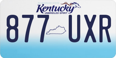 KY license plate 877UXR