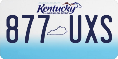 KY license plate 877UXS
