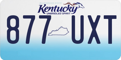 KY license plate 877UXT