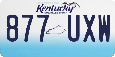 KY license plate 877UXW