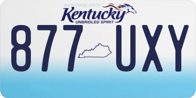 KY license plate 877UXY