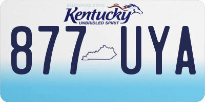 KY license plate 877UYA