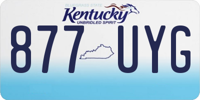 KY license plate 877UYG