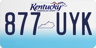 KY license plate 877UYK