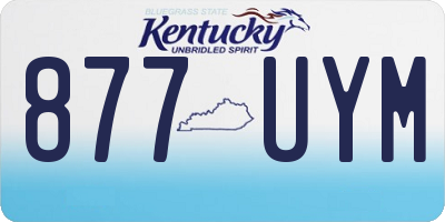 KY license plate 877UYM