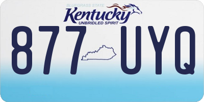 KY license plate 877UYQ