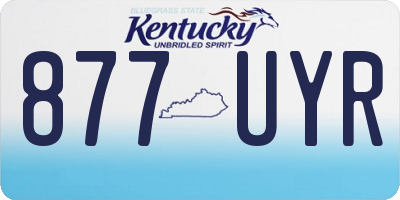 KY license plate 877UYR