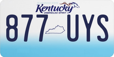 KY license plate 877UYS