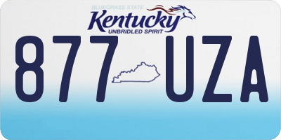 KY license plate 877UZA