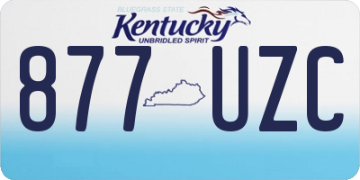 KY license plate 877UZC