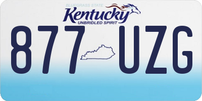 KY license plate 877UZG