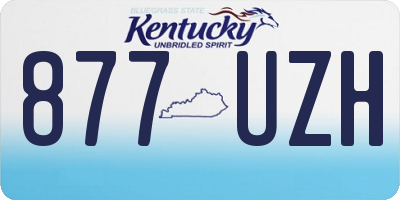 KY license plate 877UZH